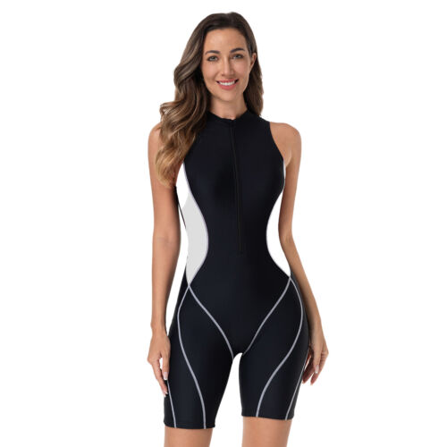 Maglia donna nuoto tutina monopezzo body hawaiano tuta shorty - Foto 17 di 28