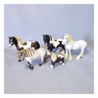 Schleich Horse Andalusian Mare Tinker Stallion Shetland Pony Lot Of 5 Retired 