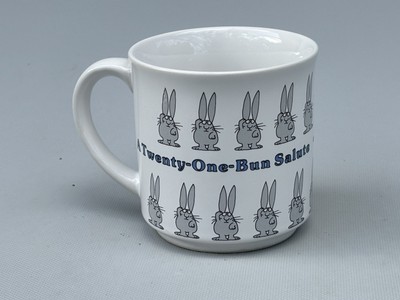 Funny Sandra Boynton Coffee Mug Twenty-One Bun Salute Rabbits Bunnies 12oz