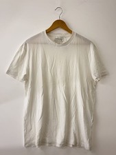 PRADA Neckline Stains Triangle Plate Patch T Shirt L Cotton WHT UJM492 S181