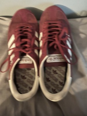 These Are A Dark Red Pair of Adidas Spezial Low Sneakers