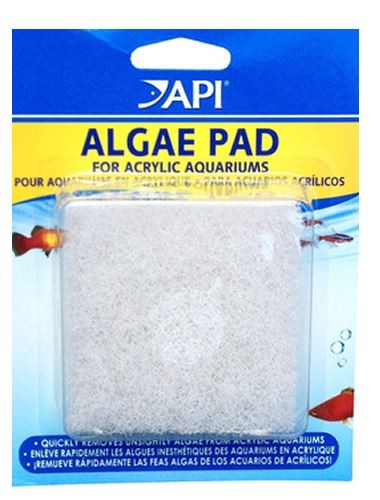 API Acrylic Aquarium Algae Cleaning Pad Fish Tank Scraper Sponge Scrub Green Off