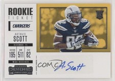 2017 Contenders Rookie Ticket/Rookie Ticket Variation Artavis Scott Auto nz5