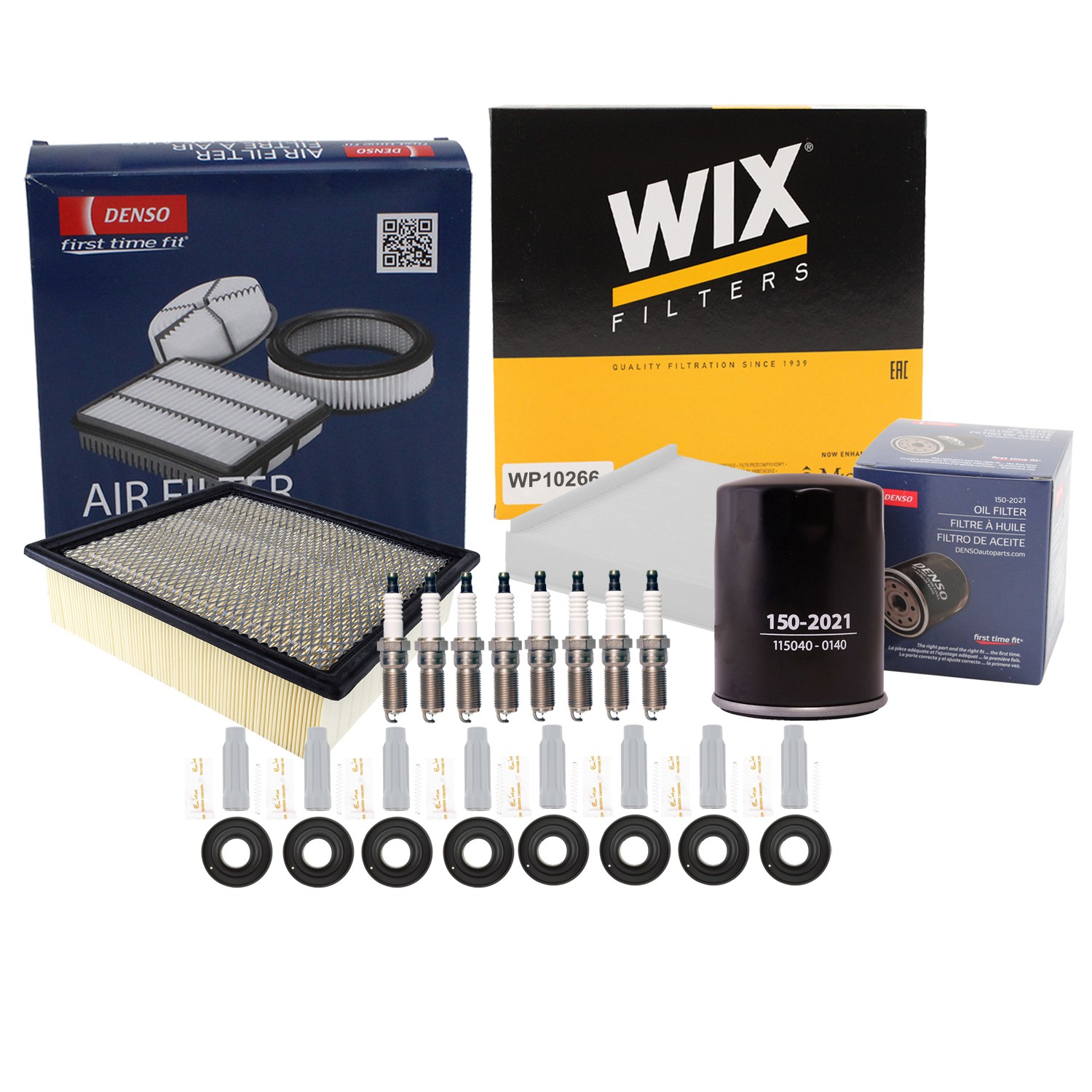 Denso Tune Up Kit NGK 8 Spark Plugs  Boots Kit for F-150 5.0L V8 FLEX Vin F