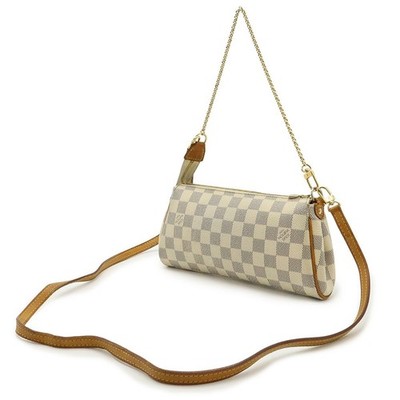 LOUIS VUITTON / エヴァ/ショルダーバッグ/BRW/N55214 LOUIS VUITTON N55214 Eva Damier Azur Chain Clutch Shoulder Bag