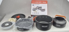 Overmont DS-300 Camping Kochset 8-tlg Topf Pf...