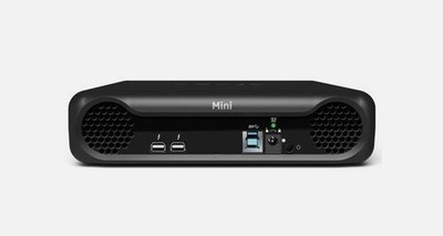 Drobo Mini attached digital storage includes 4 1 TB HDDs and a 