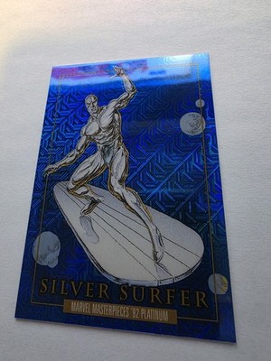 2024 Upper Deck Marvel Masterpieces  92 Blue Traxx Silver Surfer #90