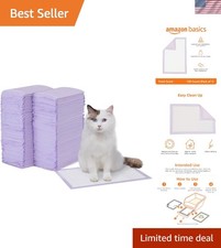 Cat Pee Pads, 100 Count, Universal Fit for Litter Box, Odor Control with Fres...