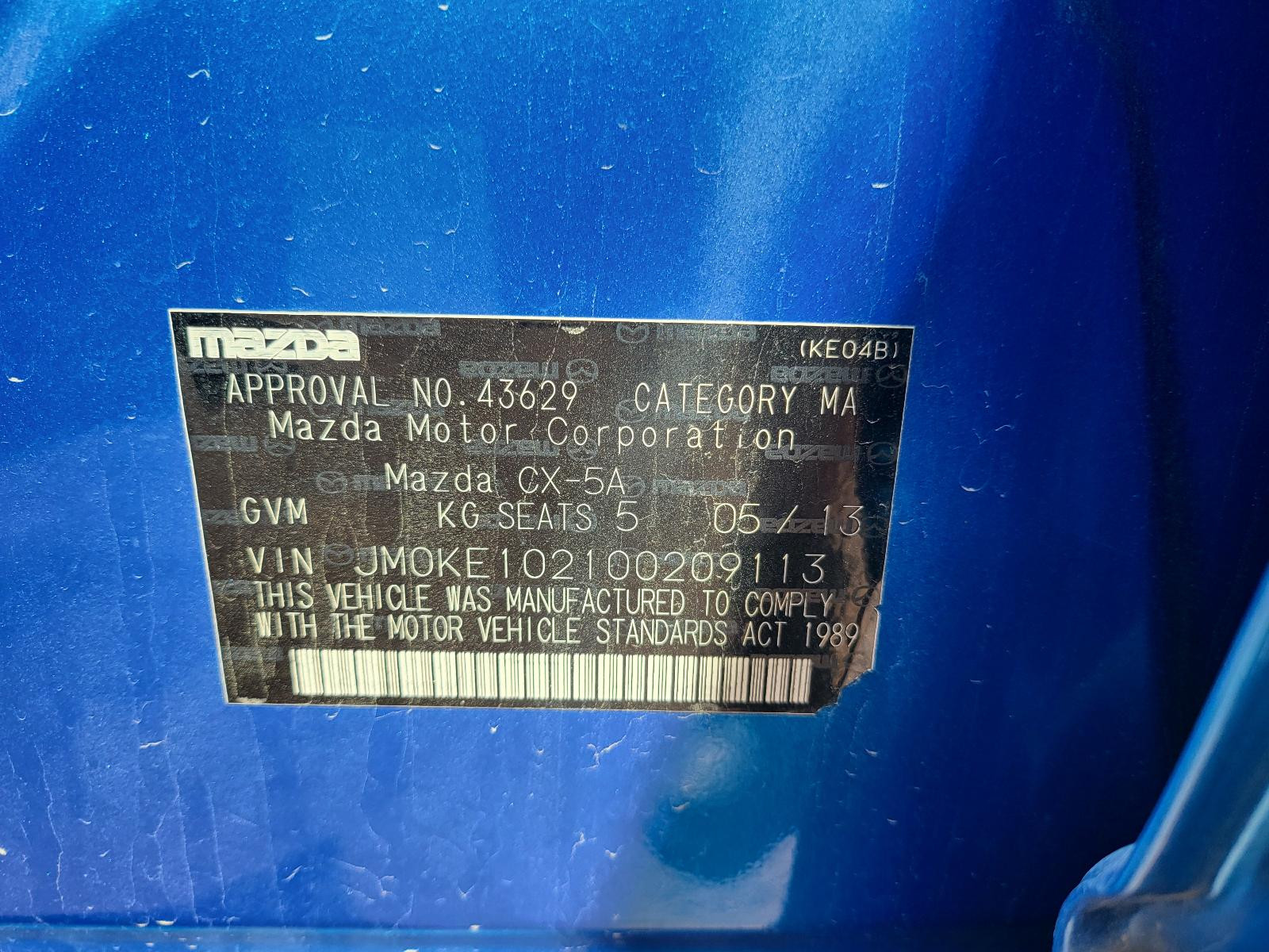 Mazda CX5 Left Rear Door Window Regulator KE 02/2012-12/2016 - thumbnail 8