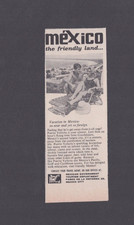 1963 Print Ad  Mexican Government Tourism Department Mexico The Friendly Land