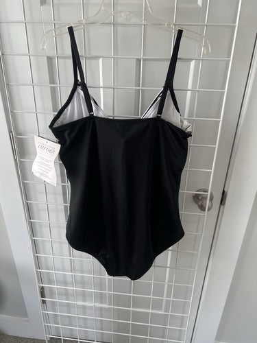 NWT Women's Swimsuit Miracle Brands Embrace Your Curves One Piece Size XL Black - Picture 6 of 10