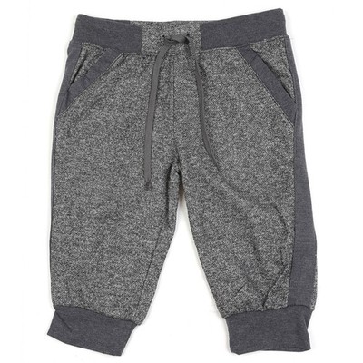 Thrill Jeans Boy's Loop Terry Two Tone Jogger Capri Large Charcoal