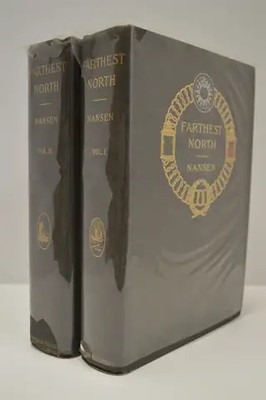 Farthest North Fridtjof Nansen 2 Vol. Set Early Reprint Missing Map N Polar Re..