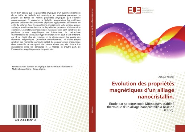 Achour Younes | Evolution Des PropriéTéS MagnéTiques D'un Alliage...-image