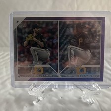 2023 Topps Update Series Yerry De Los Santos, Colin Holderman #US109 Purple Foil
