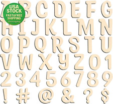 168 Pcs Wooden Letters Set 1 Inch Unfinished Alphabet Numbers Symbols Crafts