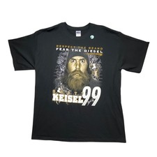 Vintage 2000s Brett Keisel #99 Pittsburgh Steelers Respect The Beard Tee XL