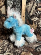Vintage Russ Berrie Charisma the Unicorn Plush Blue Aqua Stuffed Animal Toy
