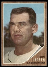 1962 Topps #33 Don Larsen San Francisco Giants Excellent 069650