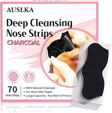 Blackhead Pore Strips, 70 Counts Blackhead Remover-Deep Cleansing Charcoal Stri