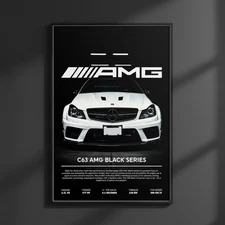 Mercedes-AMG C63 Black Series Poster – V8 Performance Wall Art