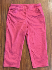 Croft  Barrow Dark Pink Effortless Stretch Crop Capri Pants - Women's Size 10