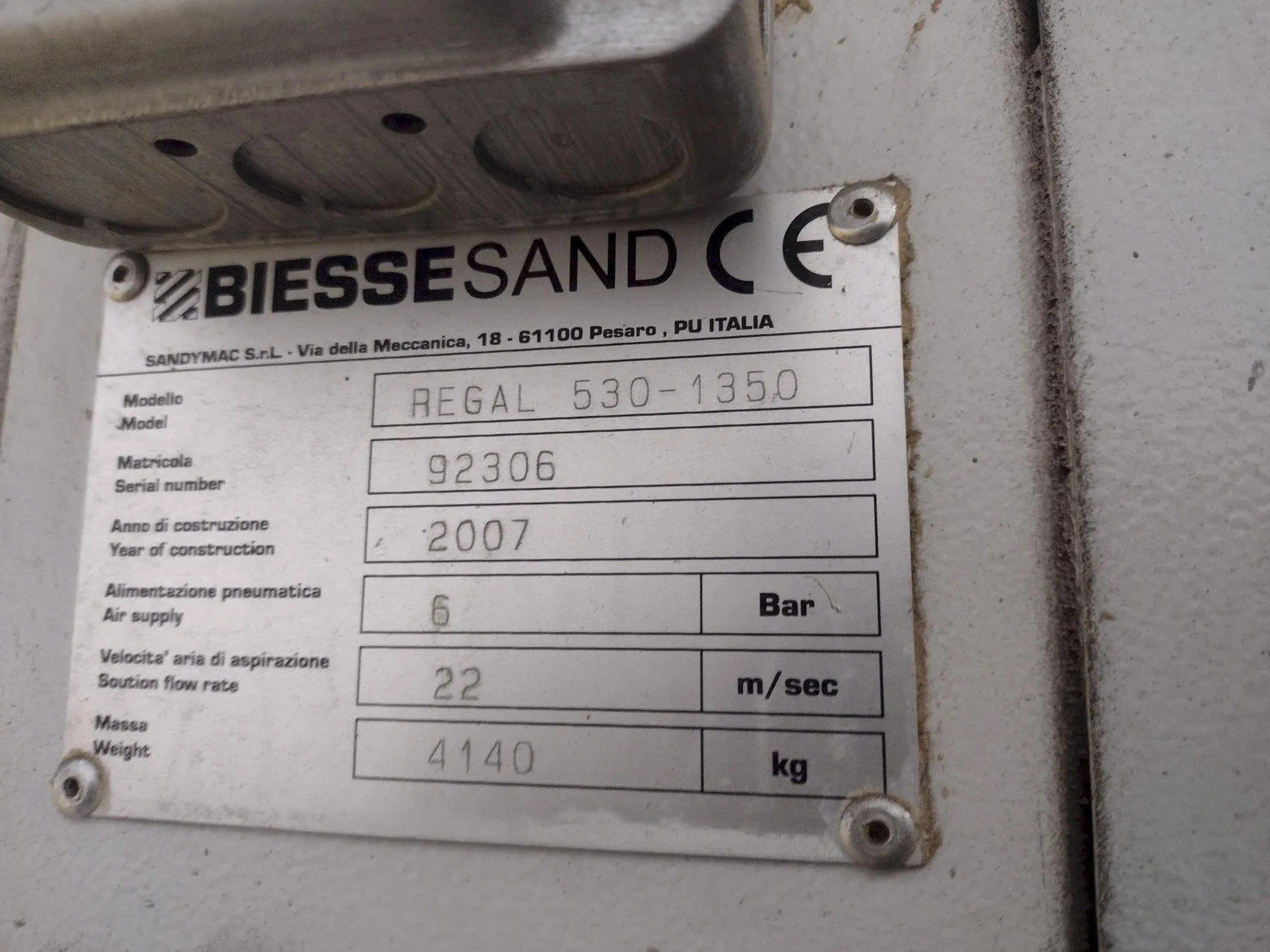 53" x 3 HEAD BIESSE REGAL MODEL #530-1350 WIDE BELT SANDER FINISHER: STOCK #2207