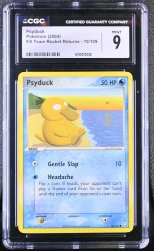CGC 9 PSYDUCK COMMON 70/109 EX TEAM ROCKET RETURNS POKEMON 2004
