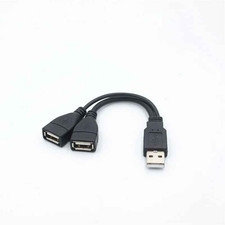 USB 2.0 Male to 2 Female Splitter Extension Cable Data Power Adapter 15/30cm