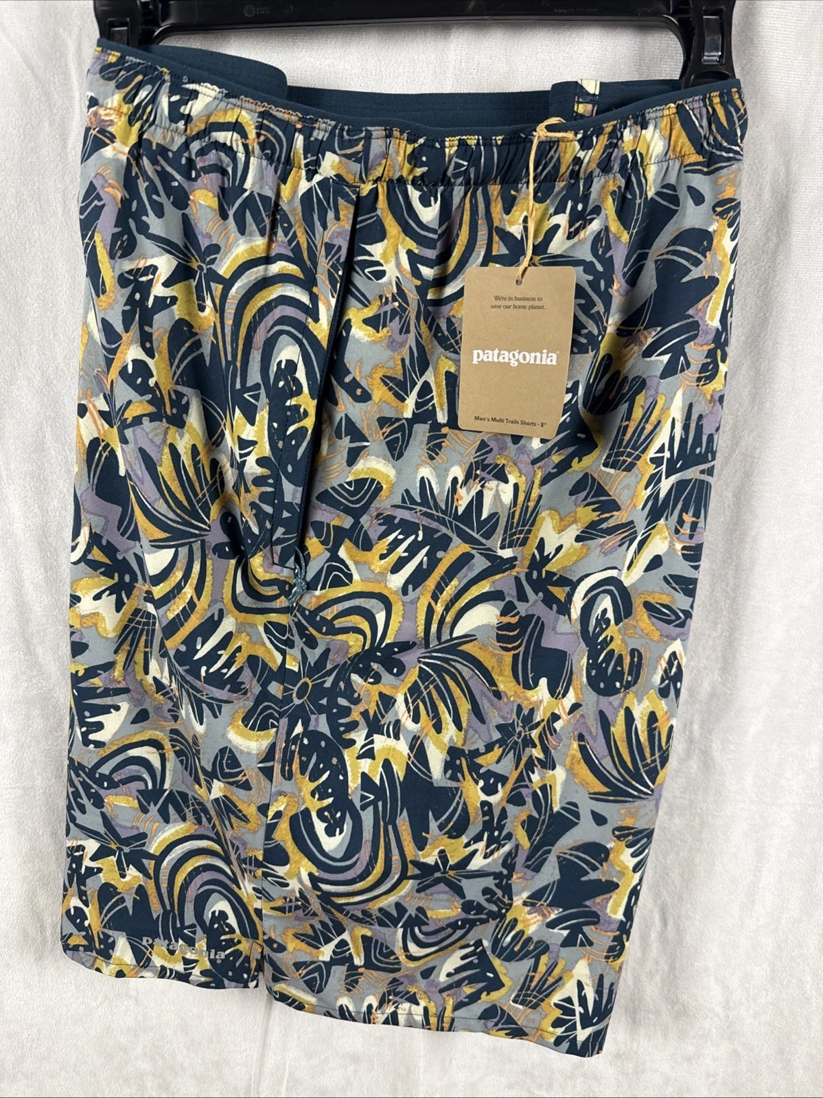 NEW Patagonia Multi Trails Shorts 8" Men's XXL Wild Botanist Lined Hiking