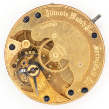 Illinois Grade 151 Model 2 8-Size 7-Jewel Antique Pocket Watch Movement