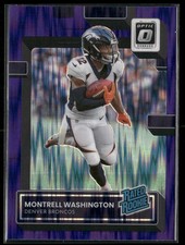 2022 Donruss Optic #295 Montrell Washington Purple Shock