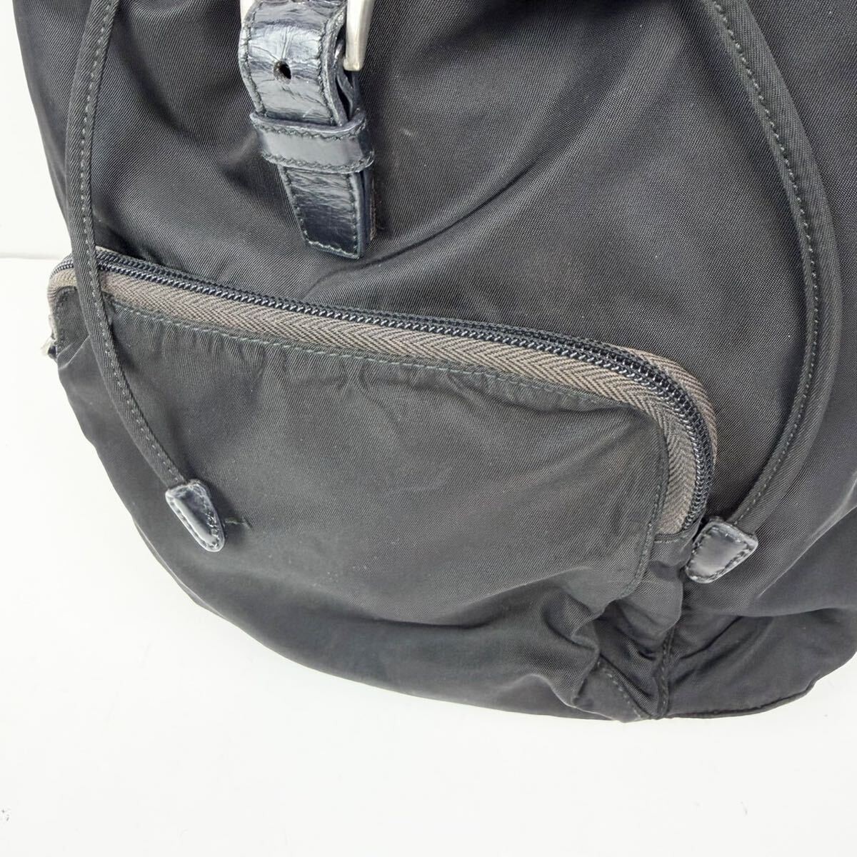 Prada Nylon Flap Backpack Black Vintage Authentic thumbnail 6