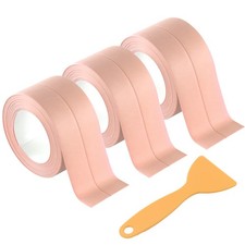 3 Rolls 10.5 Feet Caulk Tape Waterproof Sealing Self Adhesive, Caulking Seala...