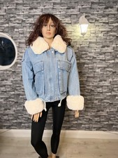 Giacca in denim con colletto e polsini finti rimovibili - NUOVA taglia M/L