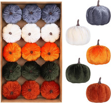 15PCS Fall Pumpkins for Indoor Autume Thanksgiving Home Decor