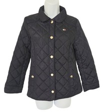 Tommy Hilfiger Navy Quilted Puffer Jacket Size L 12-14 