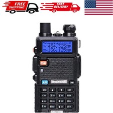 Long Range UV-5R Two Way Radio - 5KM Maximum Range, LCD Display, Emergency Alert