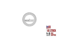 4 Inch 360 Degree Plastic Circular Protractor Clear  360   4 Inch