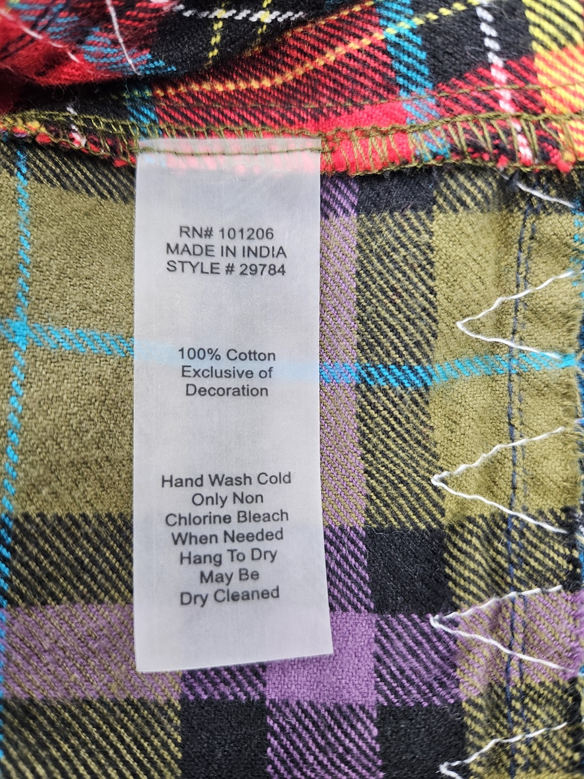 Soft Surroundings Patchwork Plaid Crochet Shirt D… - image 14