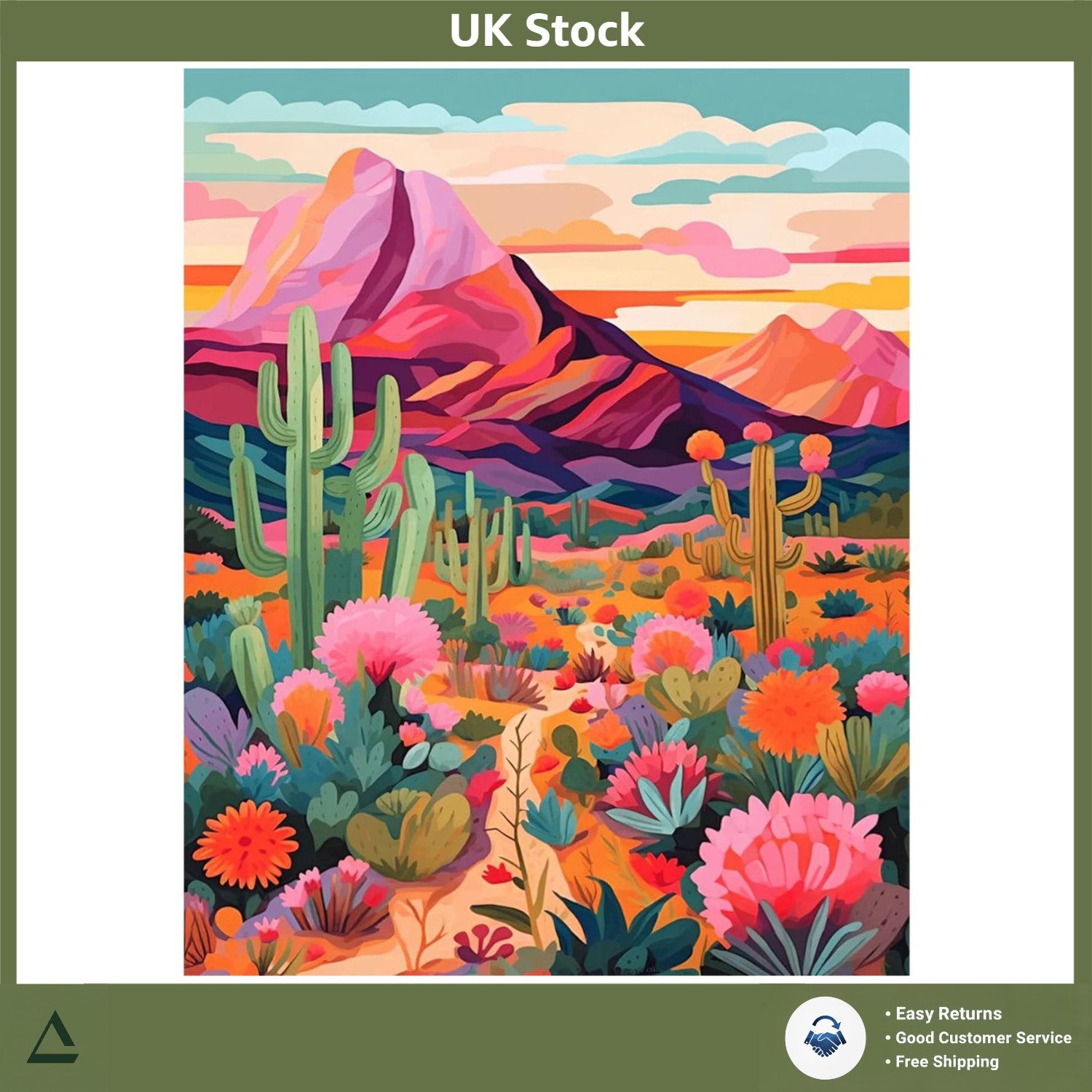 Creative Landscape Paint by Numbers Kit for Adults, 16x20in Canvas