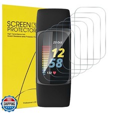 6 Pack Anti-Scratch Film for Fitbit Charge 6 Screen Protector, TP