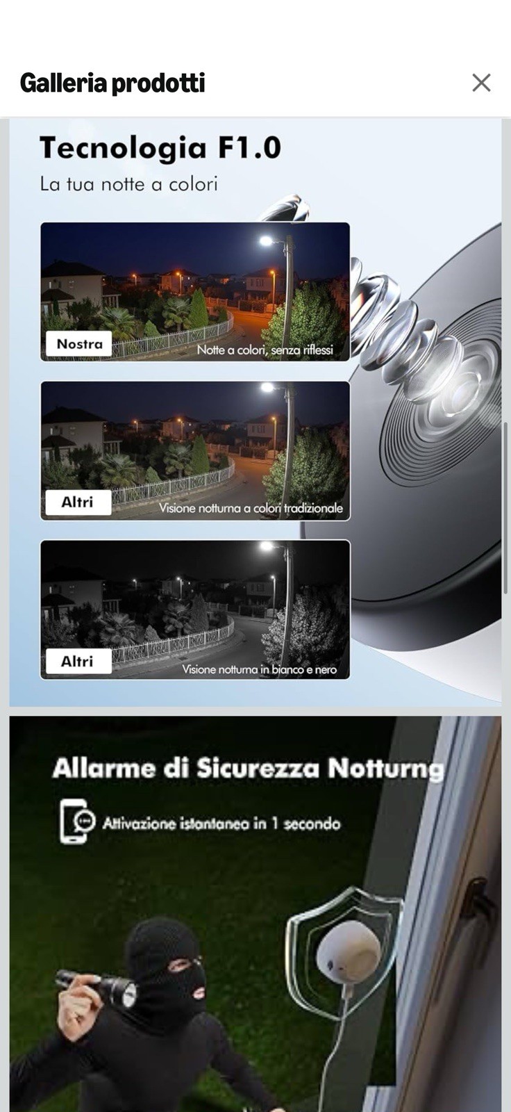 Videocamera Finestra 2K 3MP Smart AI - Rilevamento Umano e Wifi 5G - 3