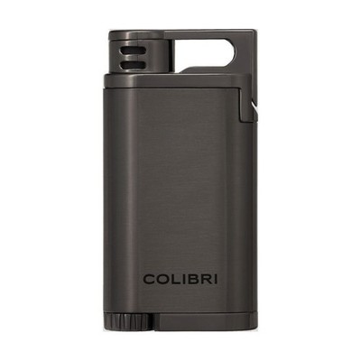 Colibri *Belmont II* Feuerzeug gunmetal mit Jet Flame + Füllstandanzeige