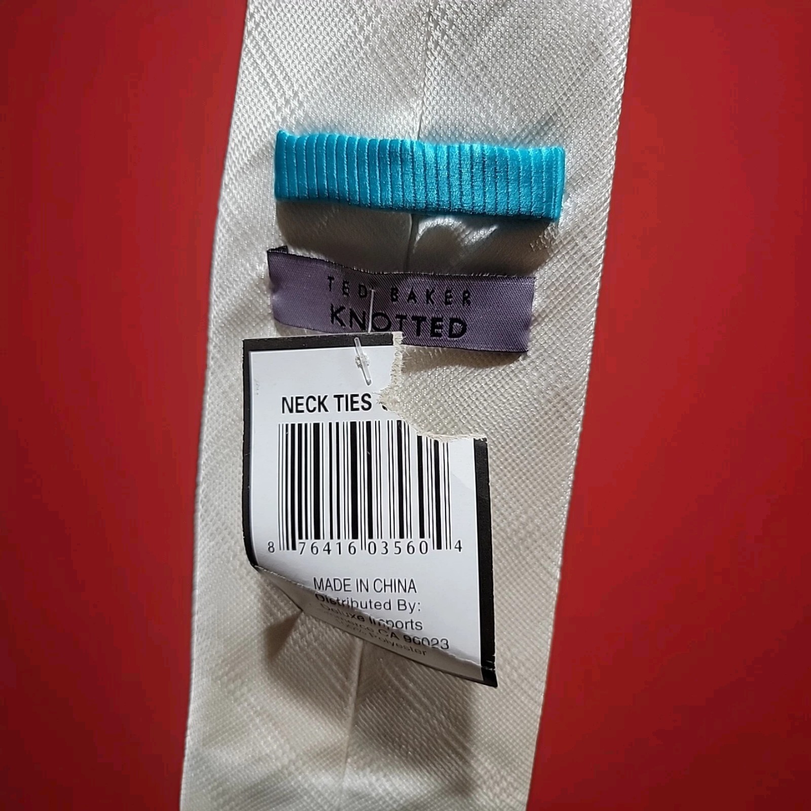 Ted Baker GEO Off White Silk Tie NWT  thumbnail 3