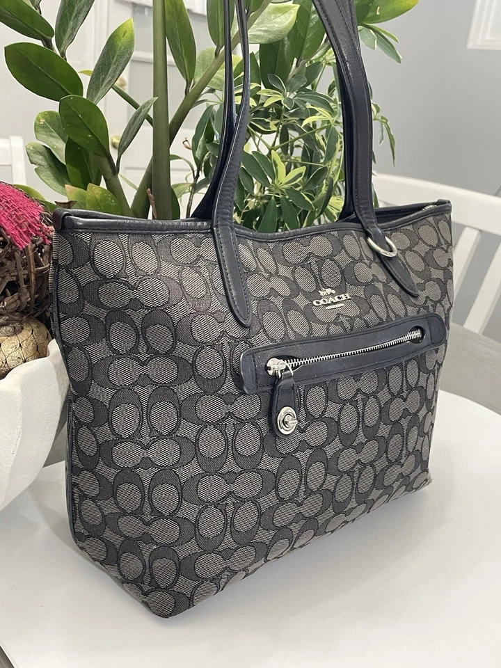 Bolso de Mano G2U Coach Taylor Lona Firma Jacquard Negro Foto 2 de 4