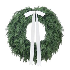22" Front Door Evergreen Cedar Artificial Christmas Wreath, My Texas House