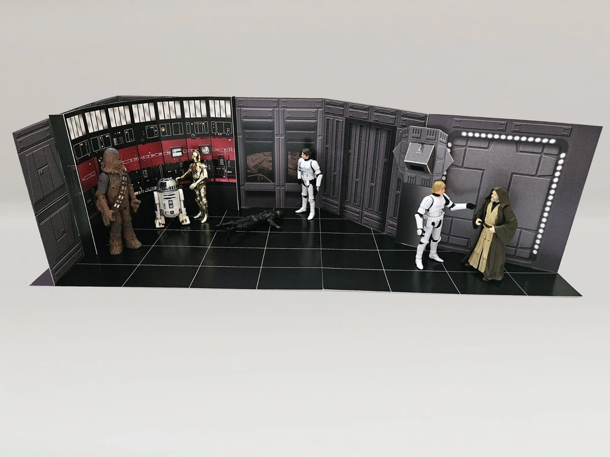 3.75" Death Star Hangar 327 Sala de Control Juego TVC Star Wars Hasbro Kenner