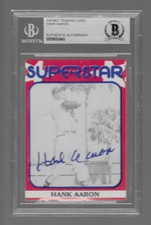 Hank Aaron Beckett Authentic BGS Signature Autograph Auto